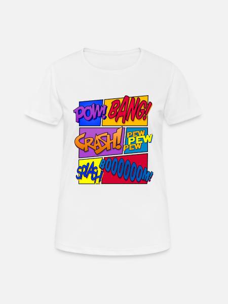 Get Loud (Comic-Design) - T-shirt respirant Femme - blanc