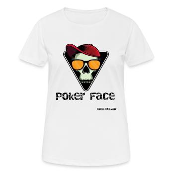 Poker Face - T-shirt respirant Femme - blanc - Devant - AI Model Female 172 dark (172cm)