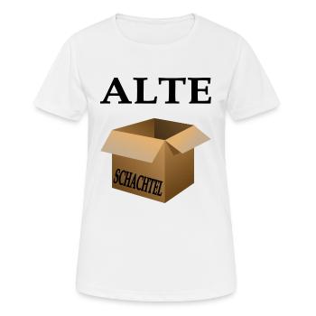 Alte Schachtel - Version 1 - Happy Birthday - Frauen T-Shirt atmungsaktiv - Weiß - Vorne - AI Model Female 172 dark (172cm)