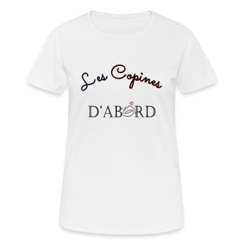 Les copines d'abord ! - T-shirt respirant Femme - blanc - Devant - AI Model Female 172 dark (172cm)