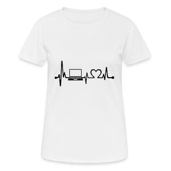 COMPUTER - Frauen T-Shirt atmungsaktiv - Weiß - Vorne - AI Model Female 172 dark (172cm)