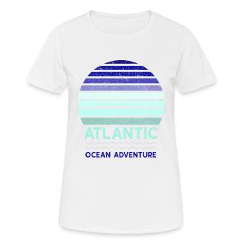ATLANTIC - Ocean Adventure Sunset Blue, Light blue - Women's Breathable T-Shirt - white - Front - AI Model Female 172 dark (172cm)