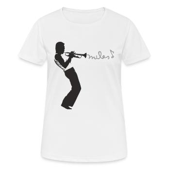 miles 1 - T-shirt respirant Femme - blanc - Devant - AI Model Female 172 dark (172cm)