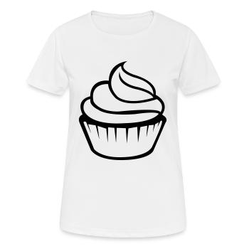 cupcake - Women's Breathable T-Shirt - white - Front - AI Model Female 172 dark (172cm)