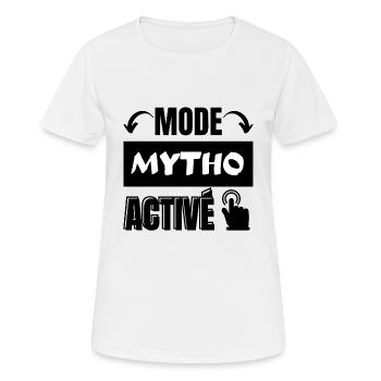 mode mytho - T-shirt respirant Femme - blanc - Devant - AI Model Female 172 dark (172cm)