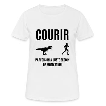 courir - T-shirt respirant Femme - blanc - Devant - AI Model Female 172 dark (172cm)