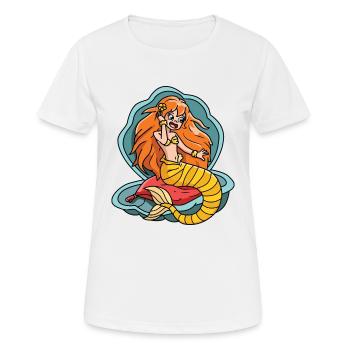 Sirène - T-shirt respirant Femme - blanc - Devant - AI Model Female 172 dark (172cm)