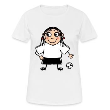 Équipe féminine de football féminin neutre blanc - T-shirt respirant Femme - blanc - Devant - AI Model Female 172 dark (172cm)