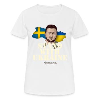 Ukraine Sverige Stand with Ukraine - Women's Breathable T-Shirt - white - Front - AI Model Female 172 dark (172cm)