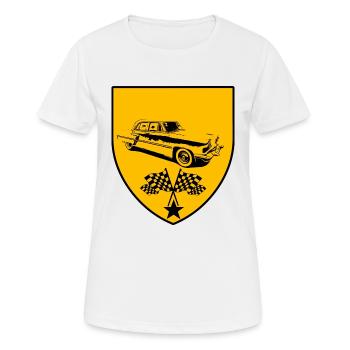 Auto - Frauen T-Shirt atmungsaktiv - Weiß - Vorne - AI Model Female 172 dark (172cm)