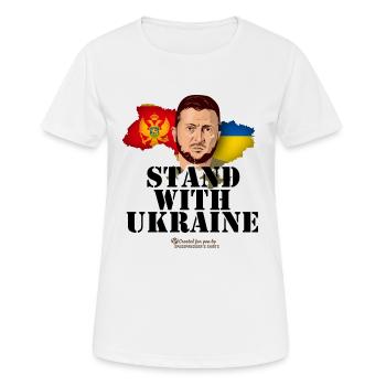 Montenegro Ukraine T-Shirt - Women's Breathable T-Shirt - white - Front - AI Model Female 172 dark (172cm)