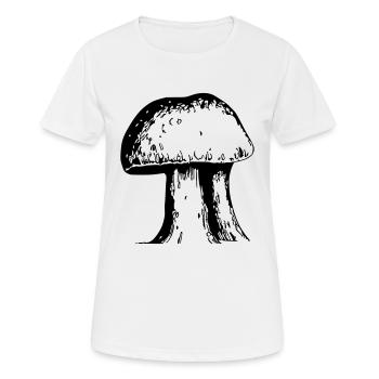 Champignons Champignons Champignons Vénéneux Mycologie Vecteur terreux - T-shirt respirant Femme - blanc - Devant - AI Model Female 172 dark (172cm)