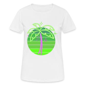 Neonpalme - Frauen T-Shirt atmungsaktiv - Weiß - Vorne - AI Model Female 172 dark (172cm)