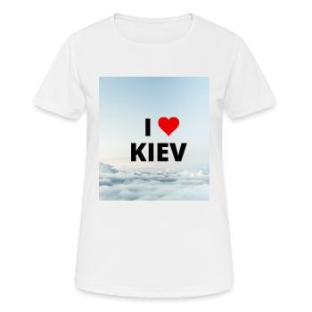 I LOVE KIEV - T-shirt respirant Femme - blanc - Devant - AI Model Female 172 dark (172cm)