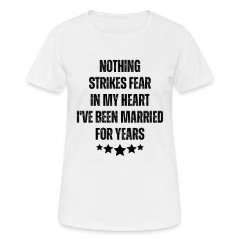 Drôle ma femme Blagues Papa Blagues Cadeau - T-shirt respirant Femme - blanc - Devant - AI Model Female 172 dark (172cm)