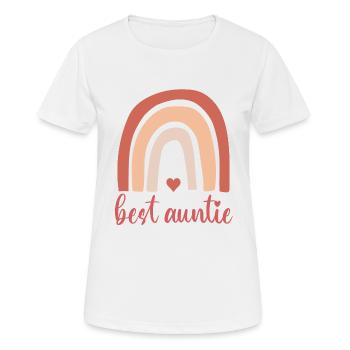 Celebrating the Best Auntie - Women's Breathable T-Shirt - white - Front - AI Model Female 172 dark (172cm)