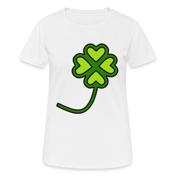 Trèfles de la Saint-Patrick - T-shirt respirant Femme - blanc - Devant - AI Model Female 172 dark (172cm)