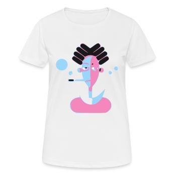 The Man with the Pipe - Women's Breathable T-Shirt - white - Front - AI Model Female 172 dark (172cm)