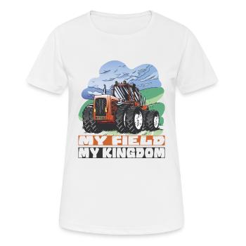 Mein Feld, mein Reich - Frauen T-Shirt atmungsaktiv - Weiß - Vorne - AI Model Female 172 dark (172cm)