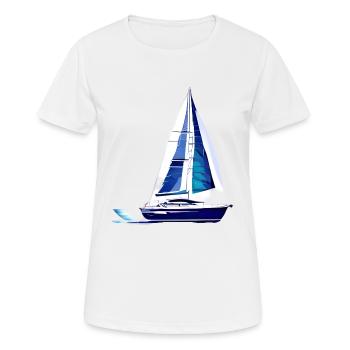voilier voilier voilier voilier voilier voilier - T-shirt respirant Femme - blanc - Devant - AI Model Female 172 dark (172cm)