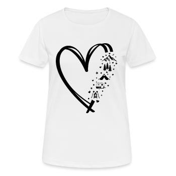 Glücklicher Camper - Frauen T-Shirt atmungsaktiv - Weiß - Vorne - AI Model Female 172 dark (172cm)