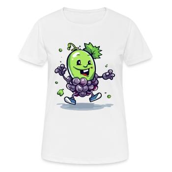 Jaki-Traube - Frauen T-Shirt atmungsaktiv - Weiß - Vorne - AI Model Female 172 dark (172cm)