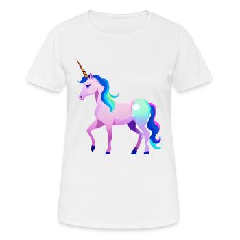 Einhorn Fabeltier Unicorn Mädchen Einhörner - Frauen T-Shirt atmungsaktiv - Weiß - Vorne - AI Model Female 172 dark (172cm)