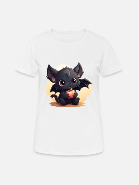 Mignonne chauve-souris frugivore - T-shirt respirant Femme - blanc