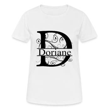 Monogramm mit dem Namen Doriane - Frauen T-Shirt atmungsaktiv - Weiß - Vorne - AI Model Female 172 dark (172cm)