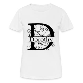 Monogramm mit dem Namen Dorothy - Frauen T-Shirt atmungsaktiv - Weiß - Vorne - AI Model Female 172 dark (172cm)