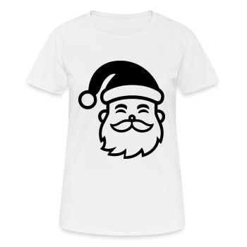 Kleiner Weihnachtsmann - Frauen T-Shirt atmungsaktiv - Weiß - Vorne - AI Model Female 172 dark (172cm)