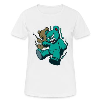 Halloween mad bear - Frauen T-Shirt atmungsaktiv - Weiß - Vorne - AI Model Female 172 dark (172cm)