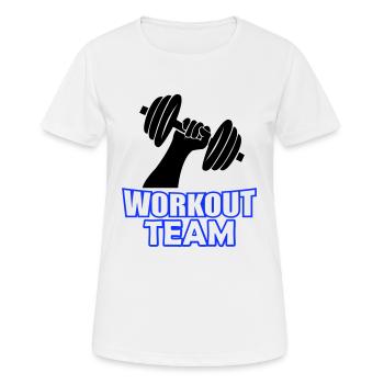 workout team - Frauen T-Shirt atmungsaktiv - Weiß - Vorne - AI Model Female 172 dark (172cm)