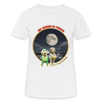 Wir kommen in Frieden - Frauen T-Shirt atmungsaktiv - Weiß - Vorne - AI Model Female 172 dark (172cm)