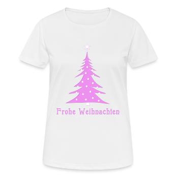 Weihnachten pink - Frauen T-Shirt atmungsaktiv - Weiß - Vorne - AI Model Female 172 dark (172cm)