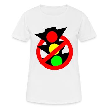 Ampel abschalten - Frauen T-Shirt atmungsaktiv - Weiß - Vorne - AI Model Female 172 dark (172cm)