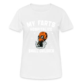 My Farts Hospitalize Small Children DAA Fart Jokes - T-shirt respirant Femme - blanc - Devant - AI Model Female 172 dark (172cm)
