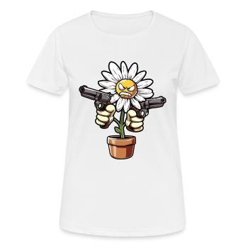 Fleur de fusil - T-shirt respirant Femme - blanc - Devant - AI Model Female 172 dark (172cm)