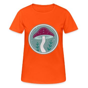 Mystic mushroom - Women's Breathable T-Shirt - neon orange - Front - AI Model Female 172 dark (172cm)