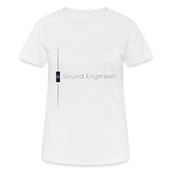 Tontechniker Fader Lila - Frauen T-Shirt atmungsaktiv - Weiß - Vorne - AI Model Female 172 dark (172cm)