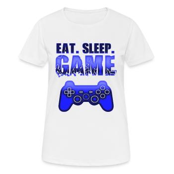 Gamer Game Play Online Computer Gaming Arcade Neon - Women's Breathable T-Shirt - white - Front - AI Model Female 172 dark (172cm)