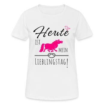Heute ist mein Lieblingstag! - Frauen T-Shirt atmungsaktiv - Weiß - Vorne - AI Model Female 172 dark (172cm)