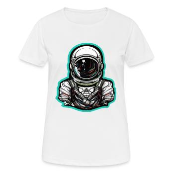 Astronaute - T-shirt respirant Femme - blanc - Devant - AI Model Female 172 dark (172cm)