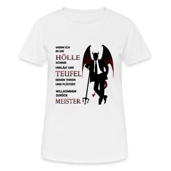 Teufel Satan Luzifer Hölle Halloween - Frauen T-Shirt atmungsaktiv - Weiß - Vorne - AI Model Female 172 dark (172cm)