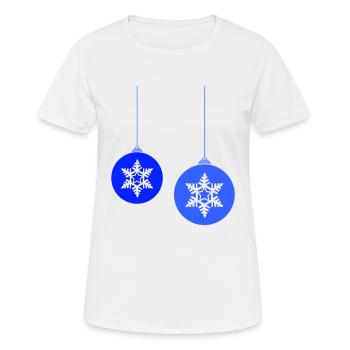 Weihnachtskugeln Stern frost - Frauen T-Shirt atmungsaktiv - Weiß - Vorne - AI Model Female 172 dark (172cm)