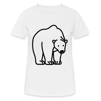Eisbär - Frauen T-Shirt atmungsaktiv - Weiß - Vorne - AI Model Female 172 dark (172cm)