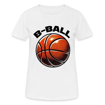 basket-ball - T-shirt respirant Femme - blanc - Devant - AI Model Female 172 dark (172cm)