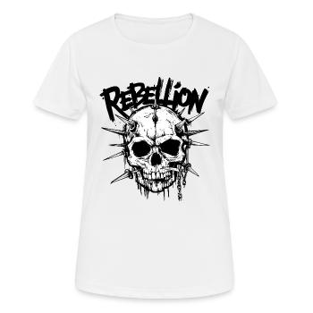 Rébellion du crâne punk - T-shirt respirant Femme - blanc - Devant - AI Model Female 172 dark (172cm)