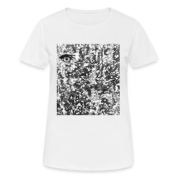 L’œil dans l’abstraction - T-shirt respirant Femme - blanc - Devant - AI Model Female 172 dark (172cm)