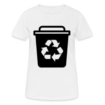 poubelle - T-shirt respirant Femme - blanc - Devant - AI Model Female 172 dark (172cm)